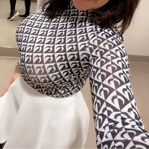 Authentic marine serre Moon Lozenge Fuseaux Long sleeve top size M